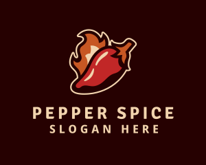 Pepper - Fire Chili Pepper logo design