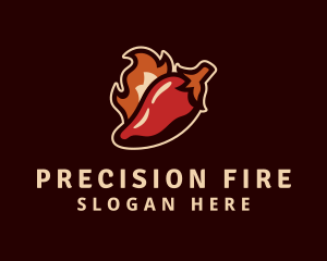 Fire Chili Pepper logo design