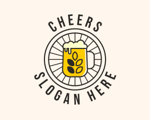 Wheat Barley Beer Mug Logo