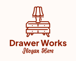 Drawer - Lamp Drawer Dresser logo design