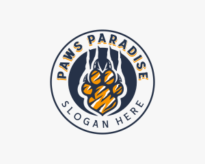 Wild Lion Paw logo design