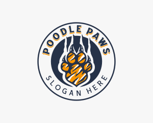 Wild Lion Paw logo design