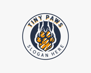 Wild Lion Paw logo design