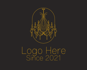 Royalty - Golden Royal Chandelier logo design