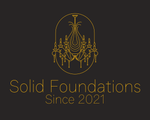 Gold Mine - Golden Royal Chandelier logo design