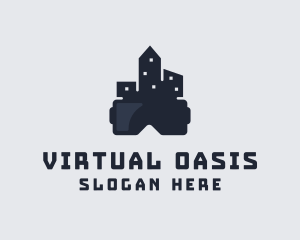 VR Gaming Goggles City logo design