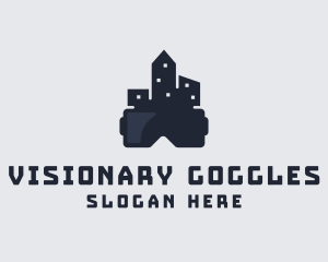 Goggles - VR Gaming Goggles City logo design