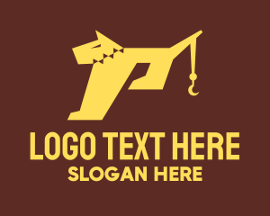 Heavy Machinery - Industrial Dog Crane logo design