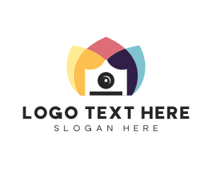 Vlog - Flower Camera Photo Studio logo design