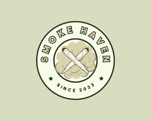 Smoke - Cannabis Smoking Weed logo design