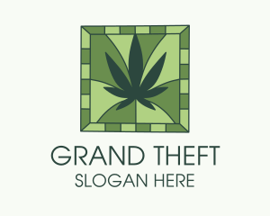 Green Weed Tile  Logo