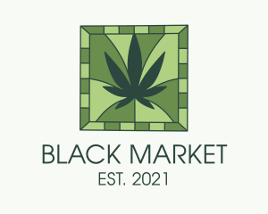 Illegal - Green Weed Tile logo design