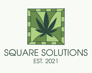 Green Weed Tile  logo design