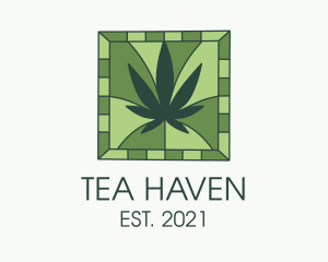 Green Weed Tile  logo design