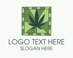 Green Weed Tile  Logo