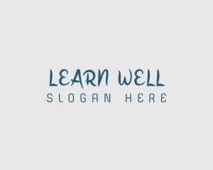 Teaching - School Brush Writing logo design