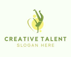 Talent - Green Break Dancing logo design