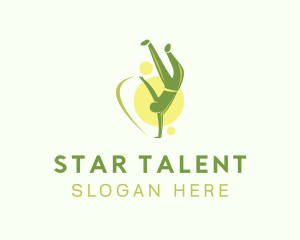 Talent - Green Break Dancing logo design