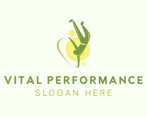 Performance - Green Break Dancing logo design
