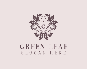 Luxury Floral Leaf logo design