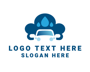 Cleaner - Car Wash Water Drop logo design