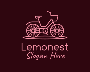 Transport - Minimalist Pink Bike logo design