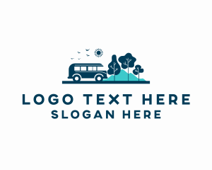 Tour - Outdoor Travel Van logo design