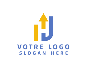 Yellow Blue Industrial H Logo