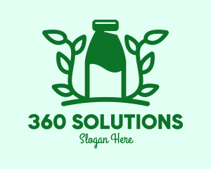 Organic Plant Milk logo design