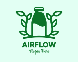 Organic Plant Milk logo design