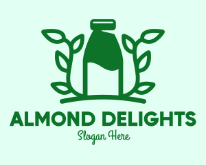 Organic Plant Milk logo design