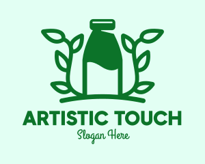 Organic Plant Milk logo design