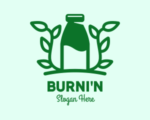 Organic Plant Milk logo design