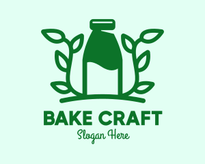 Organic Plant Milk logo design