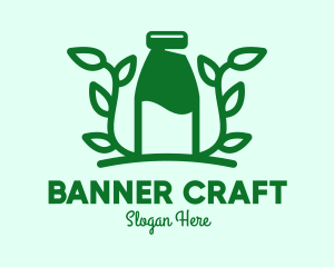 Organic Plant Milk logo design