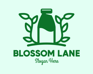 Organic Plant Milk logo design