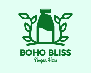 Organic Plant Milk logo design