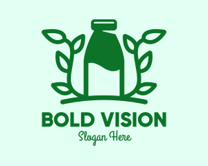 Organic Plant Milk logo design