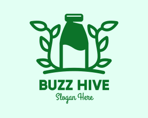 Organic Plant Milk logo design