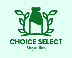 Organic Plant Milk logo design