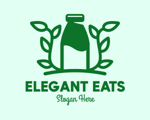 Organic Plant Milk logo design