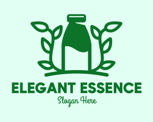 Organic Plant Milk logo design