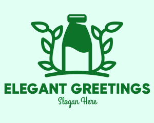 Organic Plant Milk logo design