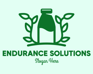 Organic Plant Milk logo design