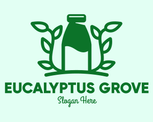 Organic Plant Milk logo design