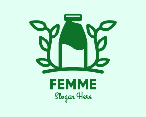 Organic Plant Milk logo design