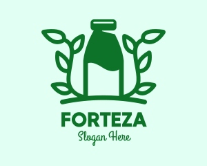 Organic Plant Milk logo design