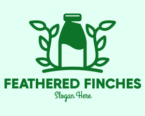 Organic Plant Milk logo design