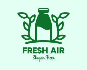 Organic Plant Milk logo design