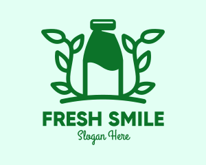 Organic Plant Milk logo design